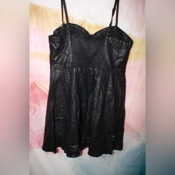 Free People Faux Leather Mini Dress 🌵Large - Picture 11 of 13